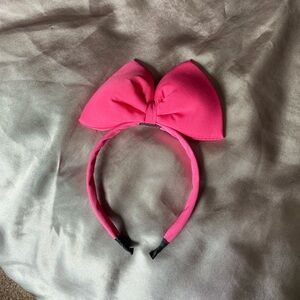 Pink bow headband
